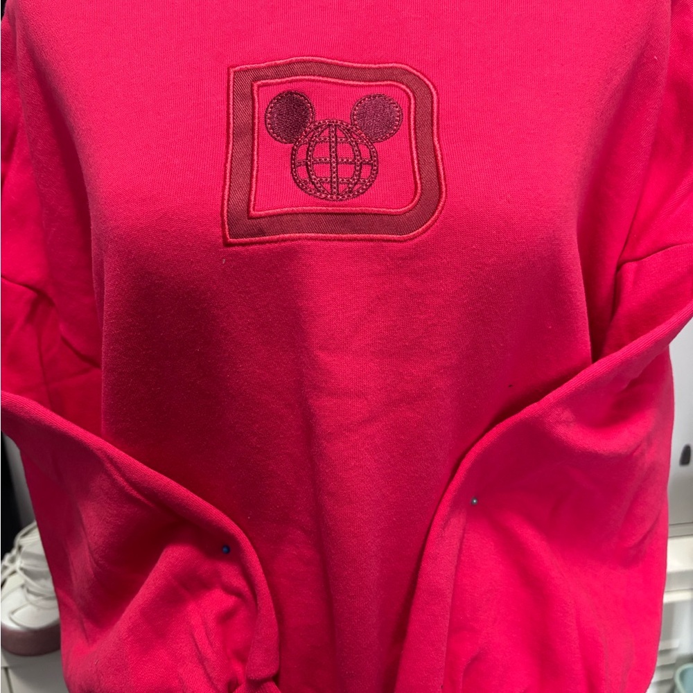 Disney Bright Pink Sweatshirt with Embroidered Patch
